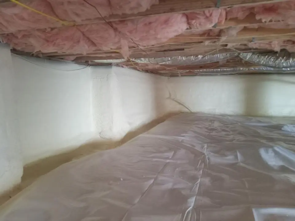 Crawl space encapsulation with closed-cell spray foam for Spray Foam Roofing in Beech Grove